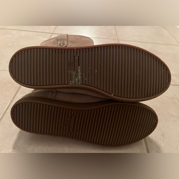 Tory Burch Alana Camel Suede Shearling Boots Sz 10 - Picture 4 of 6